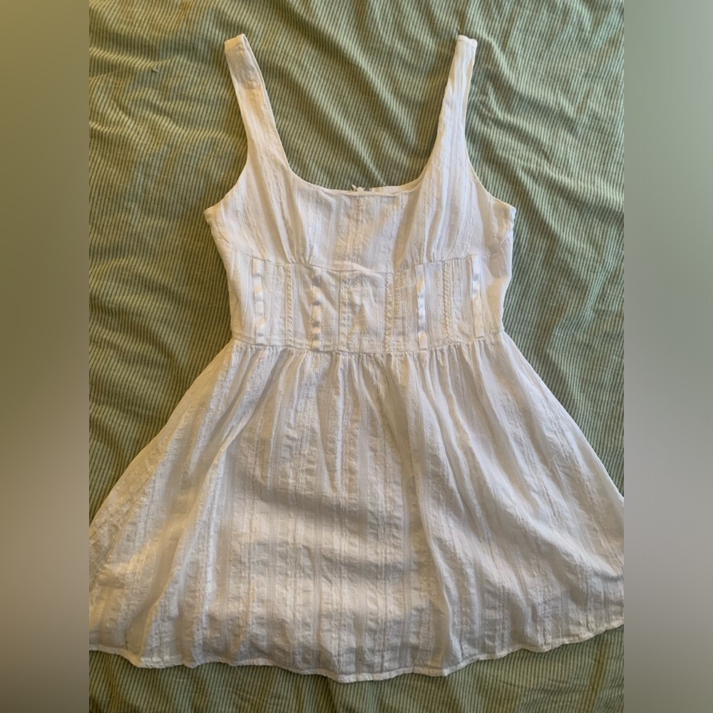 White milkmaid mini dress